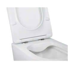Унітаз підвісний Qtap Jay безобідковий з сідінням Soft-close QT07335176W Унітаз підвісний Qtap Jay безобідковий з сідінням Soft-close QT07335176W